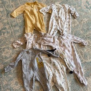 Cotton footed onesies